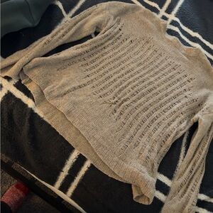 Womens lightweight beige sweater